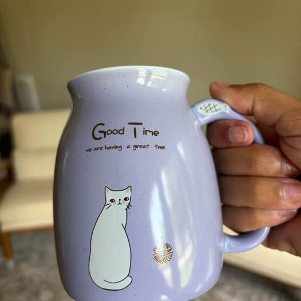 Purple Cat Coffee Mug